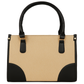 Amrie Black & Beige PU Tote Bag – Premium Stylish Handbag for Women