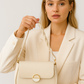 mrie Cream Minimal Shoulder Bag – Elegant Everyday Purse for Women